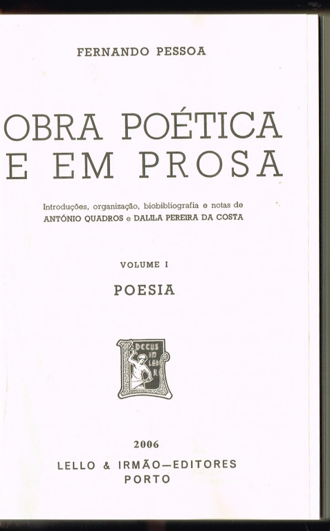 OBRA POTICA E EM PROSA